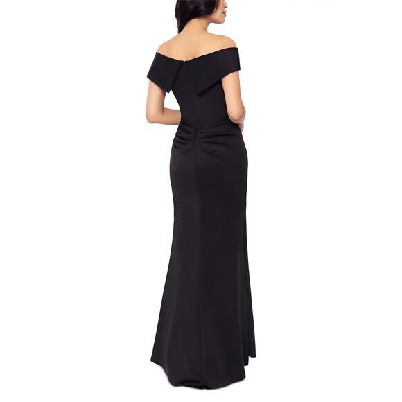XSCAPE Scuba Off-The-Shoulder Gown - Picture 2 of 4